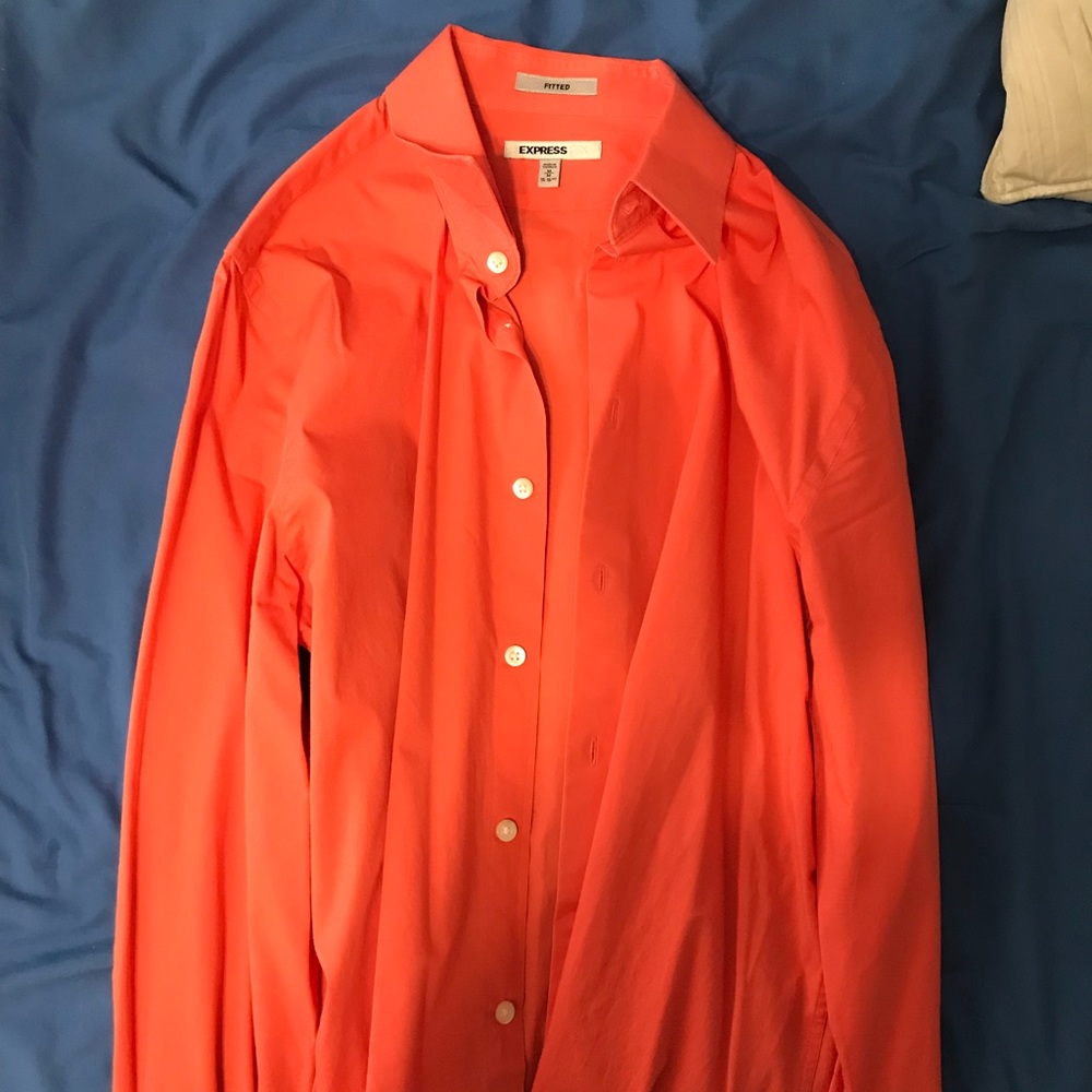 Express 1MX Fitted Dress Shirt
